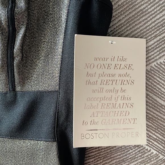 Boston Proper Illusion Dress Gold Multi 0 - Picture 4 of 10